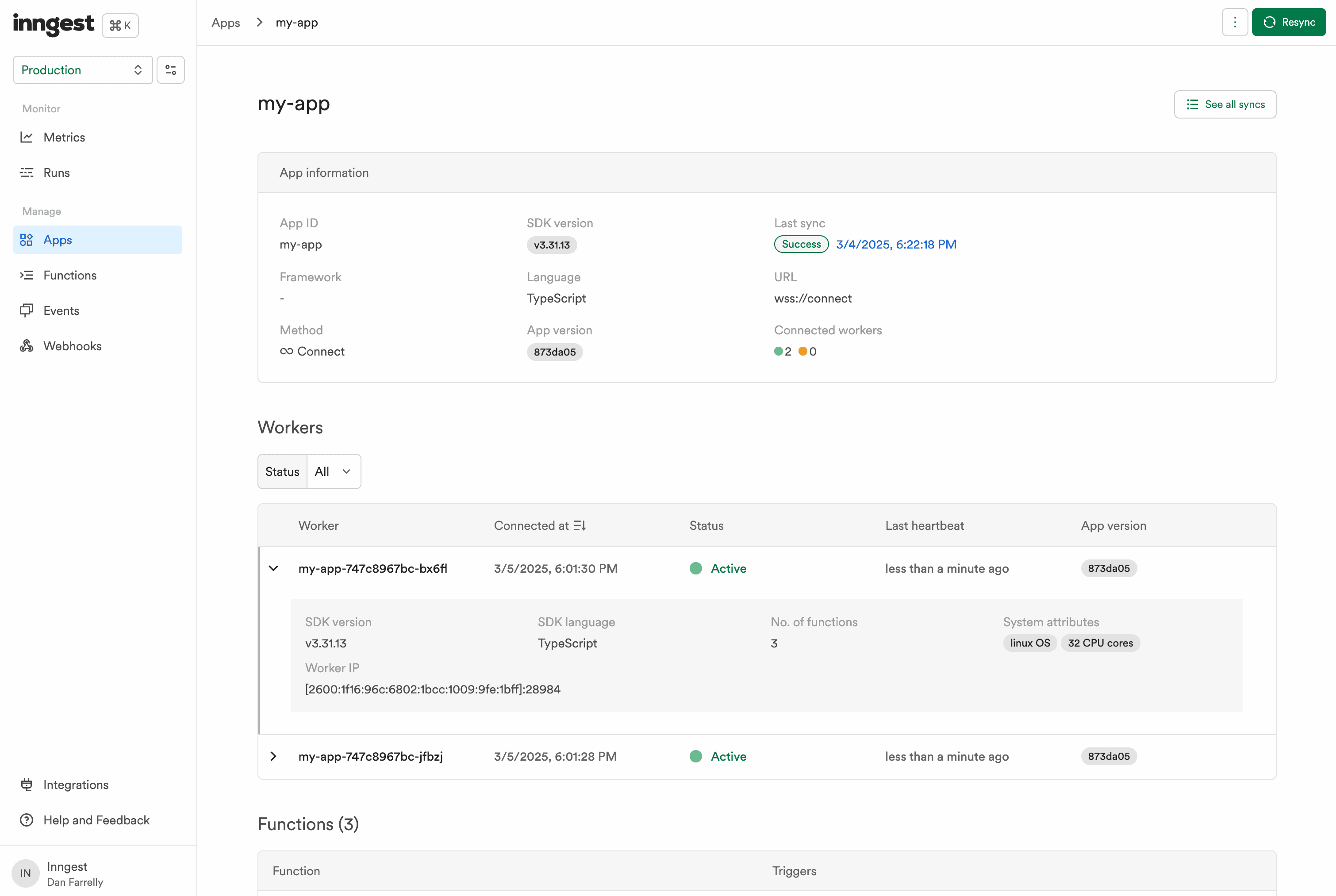 App worker observability